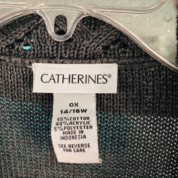 CATHERINES PLUS SIZE OPEN FRONT SWEATER ~ 14/16 π€ - Picture 4 of 6